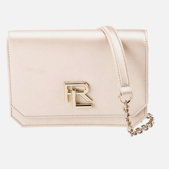Ralph Lauren Purple Label Collection RL888 Womens silk satin leather purse Italy